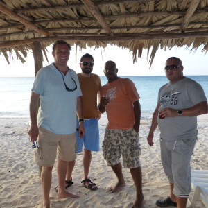 Our team on the beach in Cuba